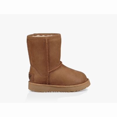 Botas UGG Classic II Short Waterproof Criança Marrom | PT-QFJHU